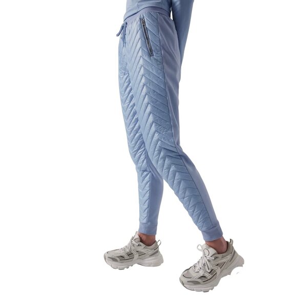 Athleta Apres Ski Down Jogger Powder Blue Size 14/P - Picture 3 of 16